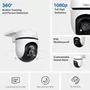 TP-Link Tapo TC40 Cámara de Vigilancia WiFi 1080p Full HD con IA, Visión Nocturna 30m, Panorámica 360º, IP65, Alarma Sonido, Audio Bidireccional, Compatible Alexa/Google